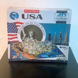 4D Cityscape Jigsaw Puzzle USA History Over Time Puzzle 950+ Pieces New Sealed
